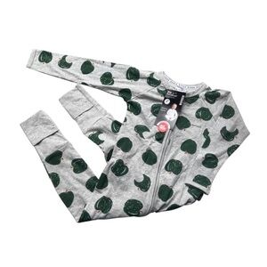 Bonds Kids Pajamas - Gray with Green Print